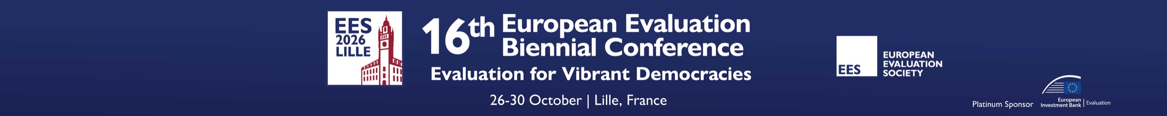 16th European Evaluation Biennial Conference – Evaluation for Vibrant Democracies – 26-30 October, Lille, France